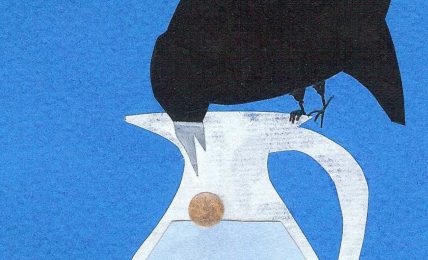 Bedtime stories Aesops The Crow And The Water Jug free books online header illustration