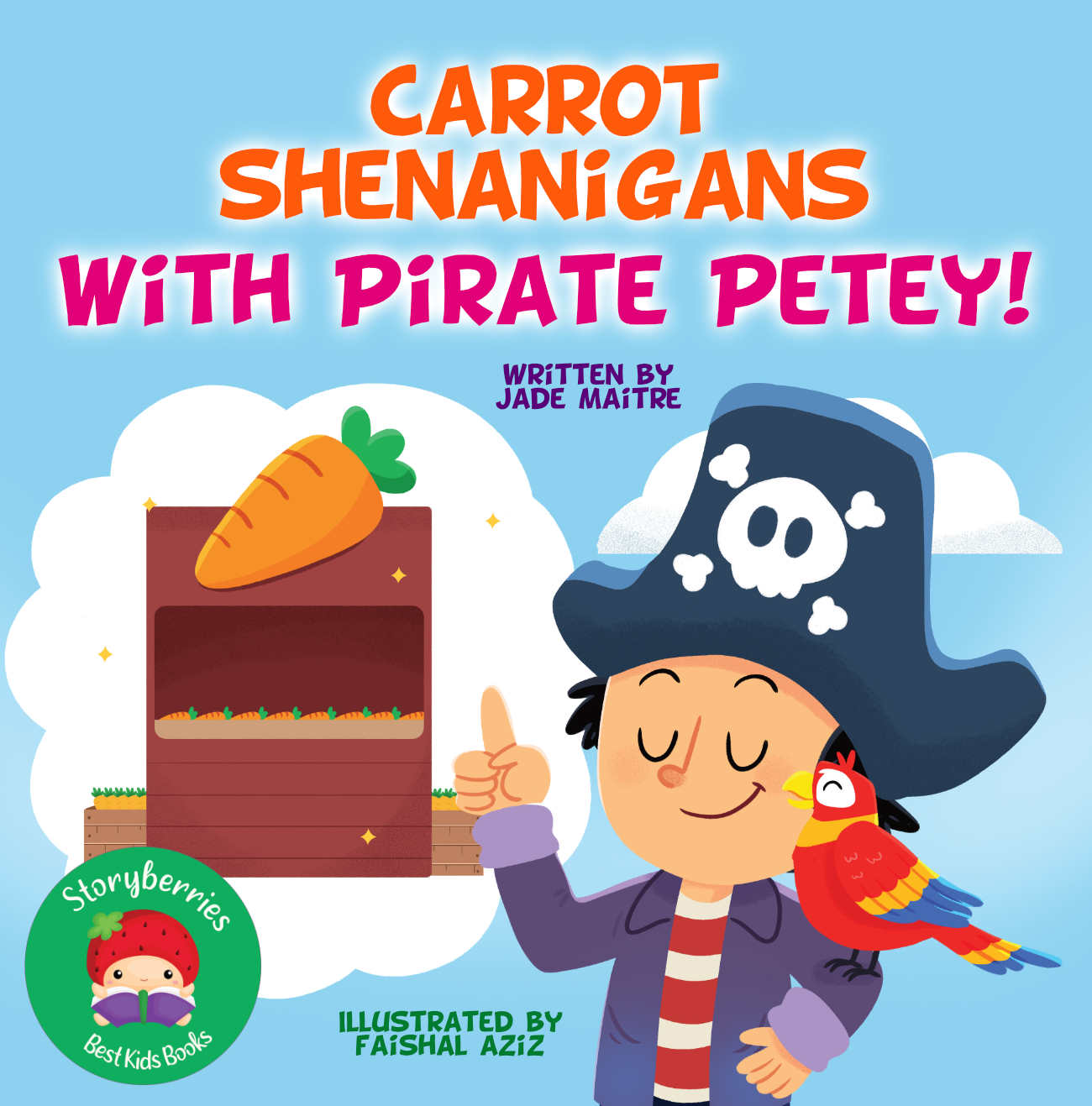 Bedtime stories Carrot Shenanigans with Pirate Petey short stories for kids cover