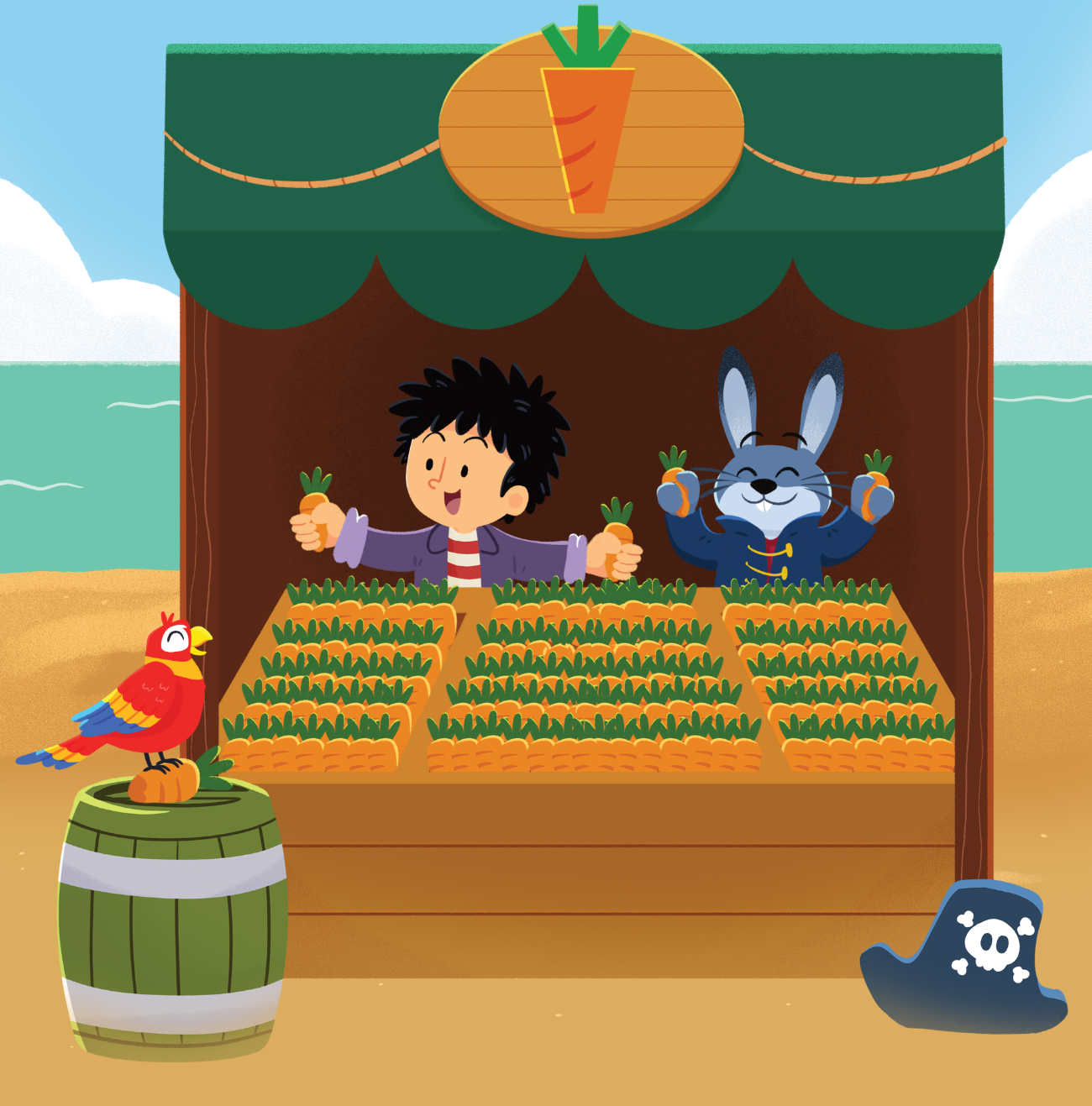 Bedtime stories Carrot Shenanigans with Pirate Petey short stories for kids page 44