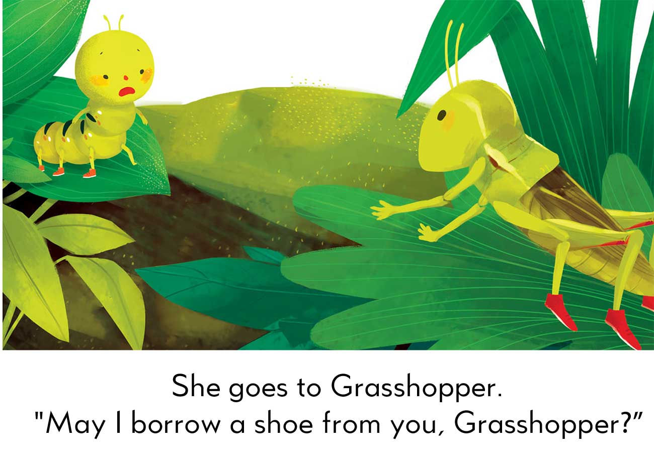 bedtime stories caterpillar looks for a shoe kids tales page 6