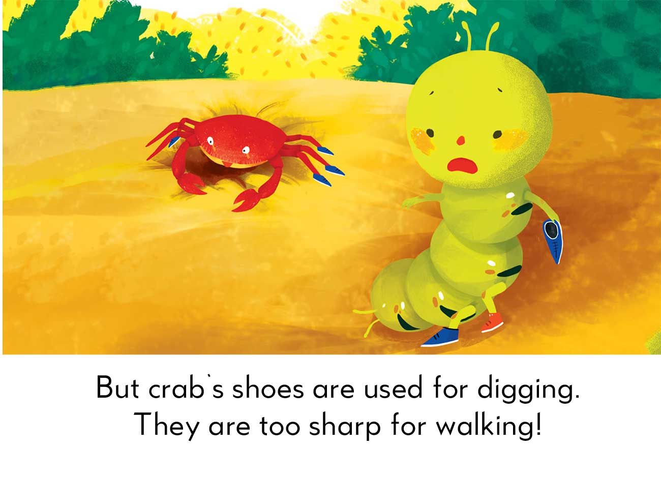 bedtime stories caterpillar looks for a shoe kids tales page 9