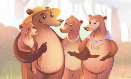 Bedtime stories Goldilocks and the Four Bears fairy tales for kids header