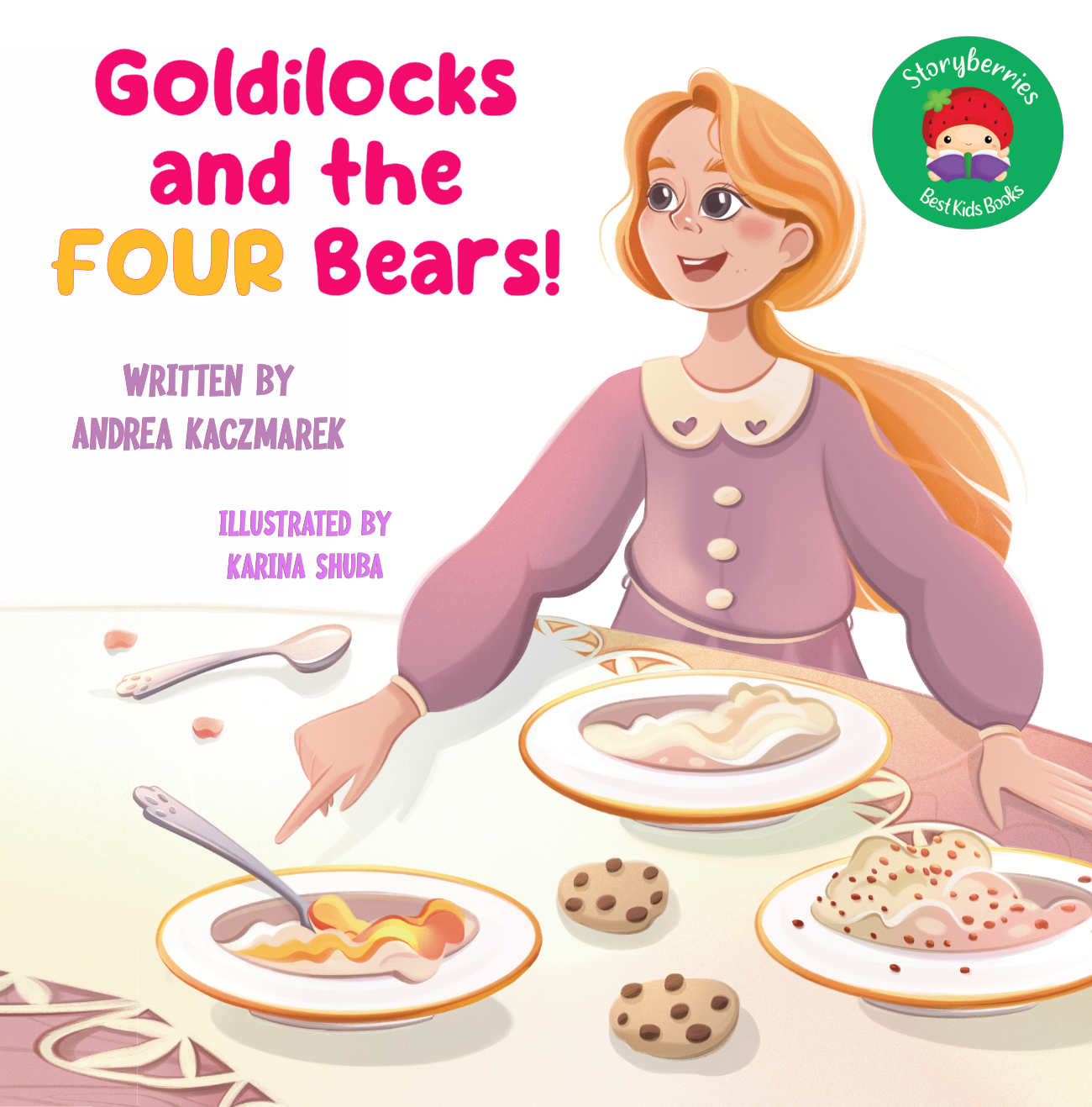 Bedtime stories Goldilocks and the FOUR Bears short fairy tales for kids cover