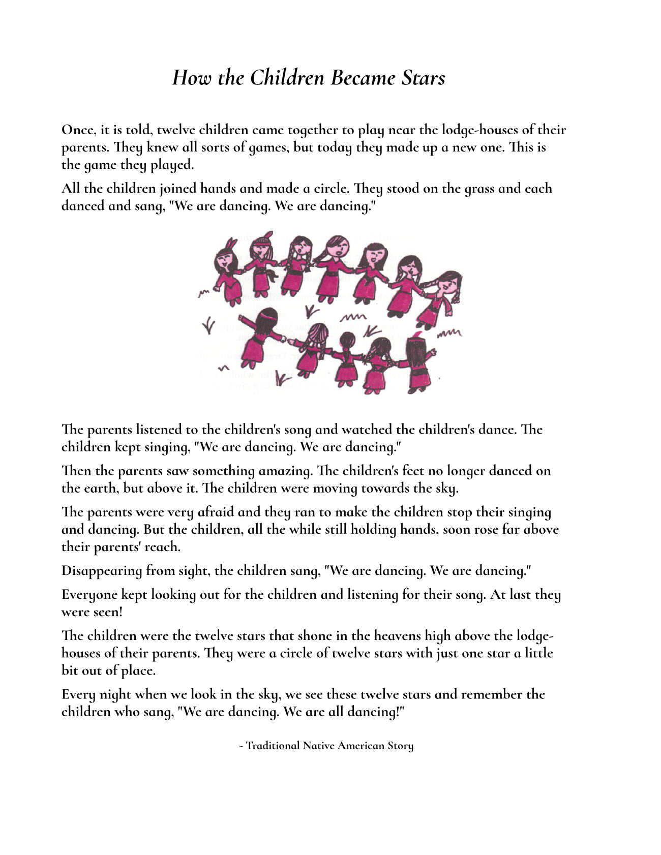 Bedtime stories How the Children Became Stars childrens myths and fables page 129