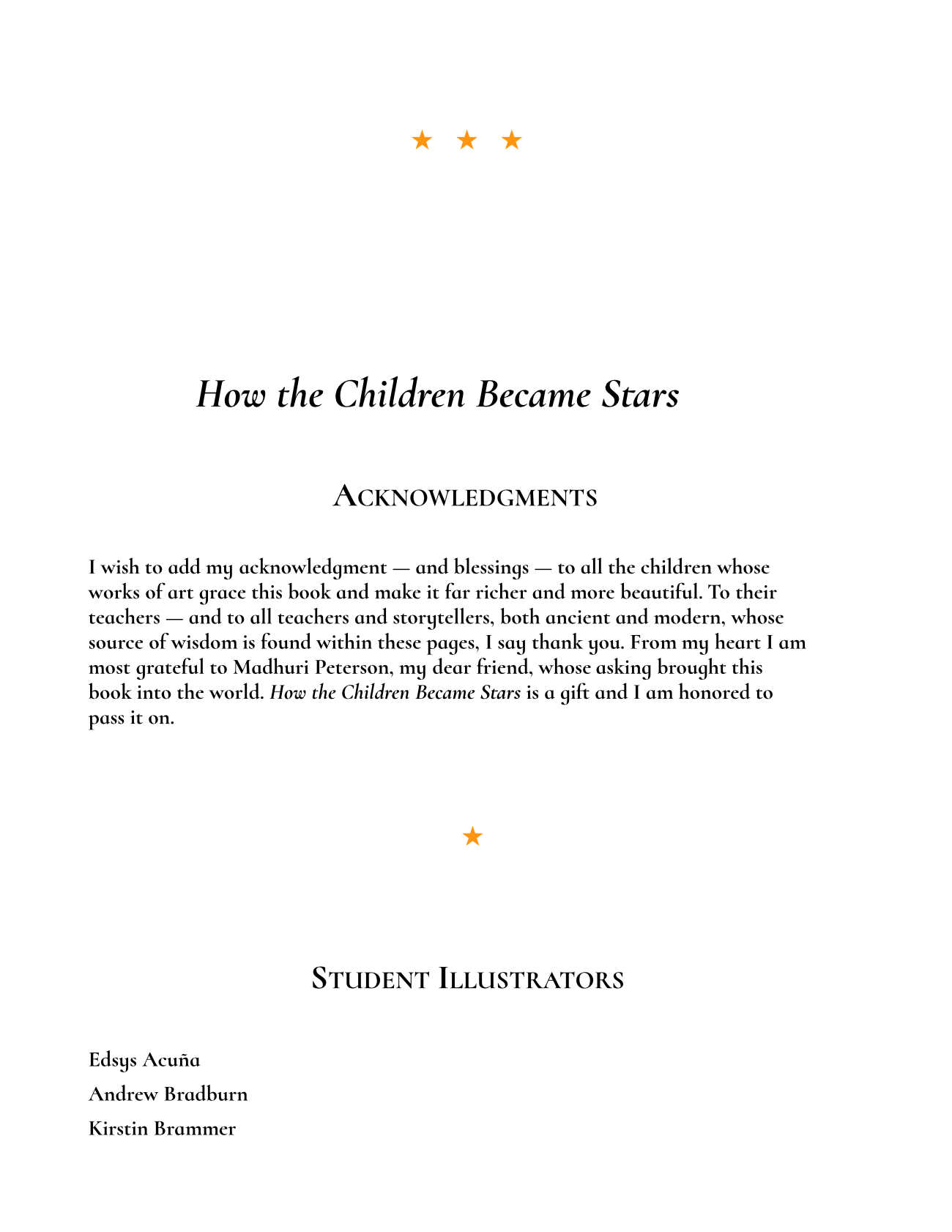 Bedtime stories How the Children Became Stars childrens myths and fables page 133