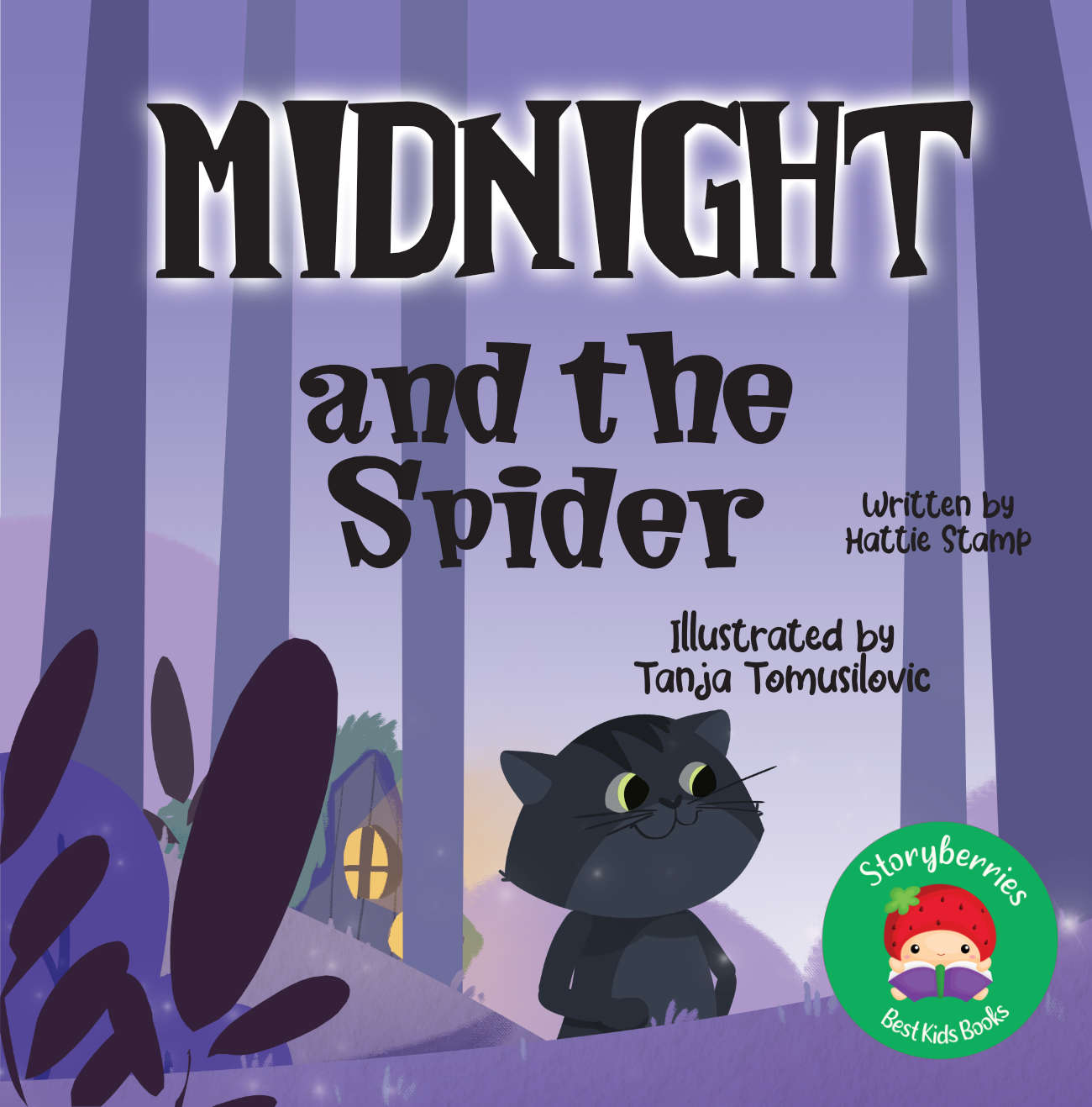 Bedtime stories Midnight and the Spider Halloween stories for kids cover