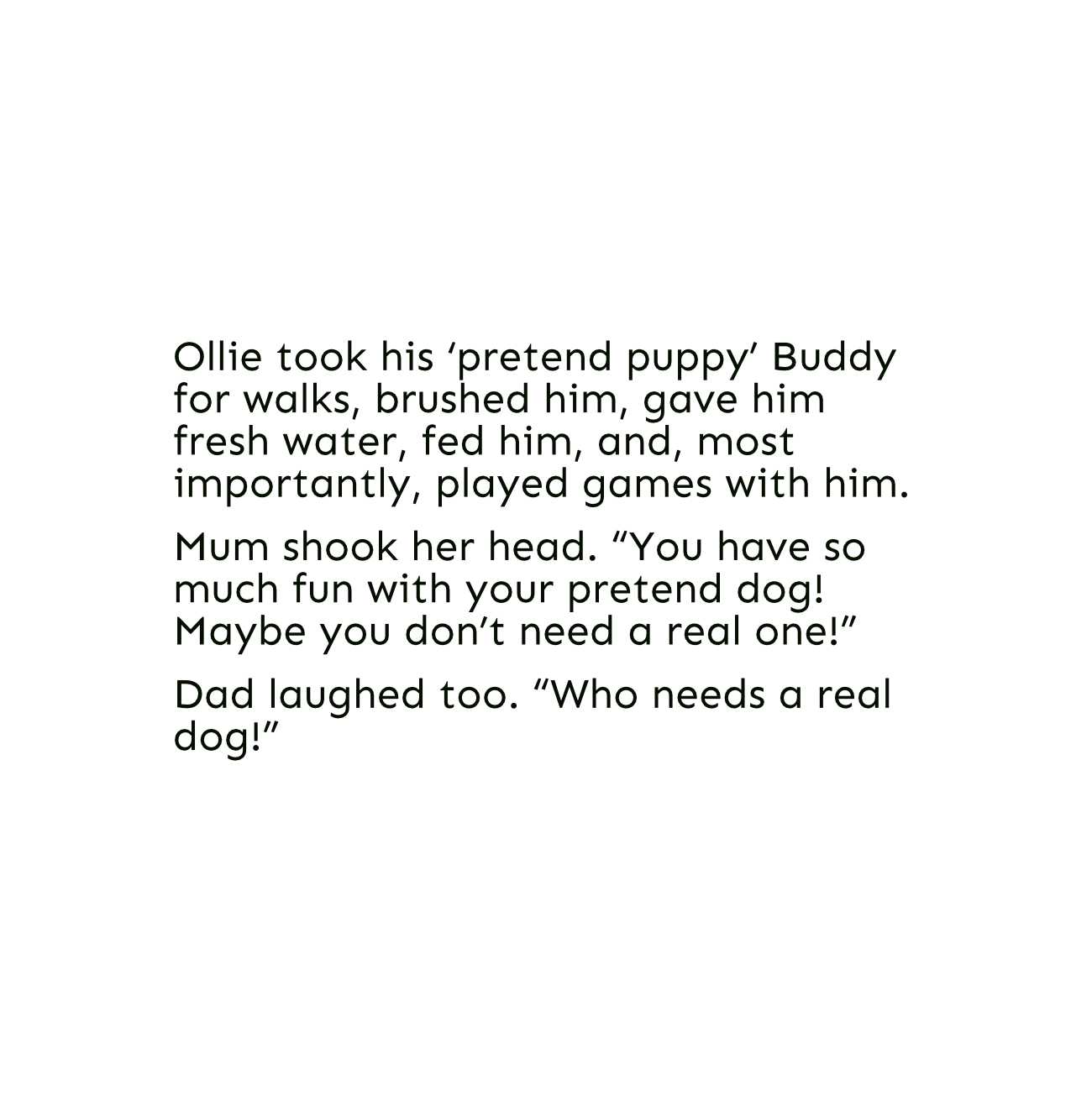 Bedtime Stories Ollies Pretend Puppy short stories for kids copyright page 35