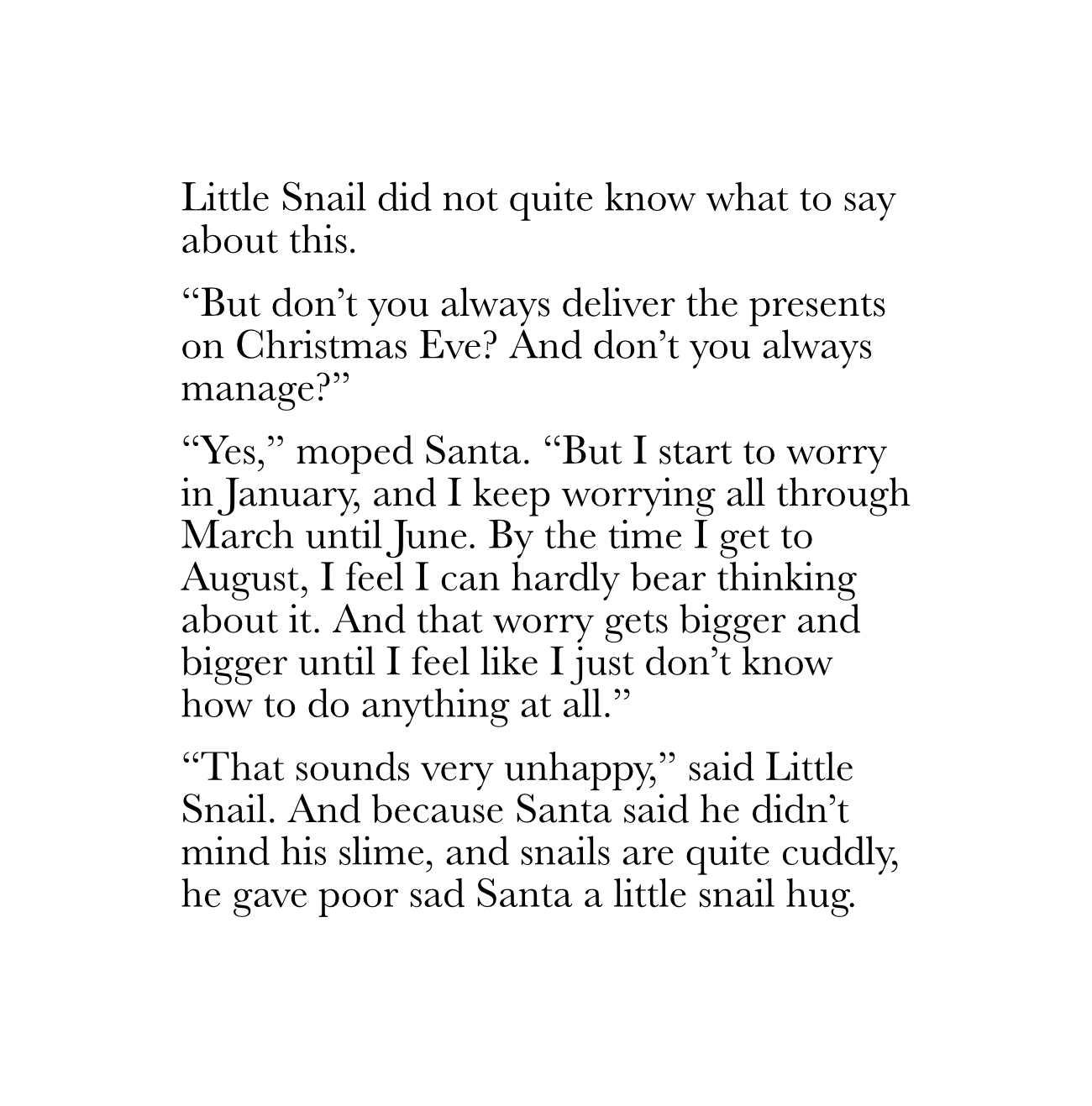 Bedtime stories Santa Snail by Jade Maitre free Christmas stories for kids page 17