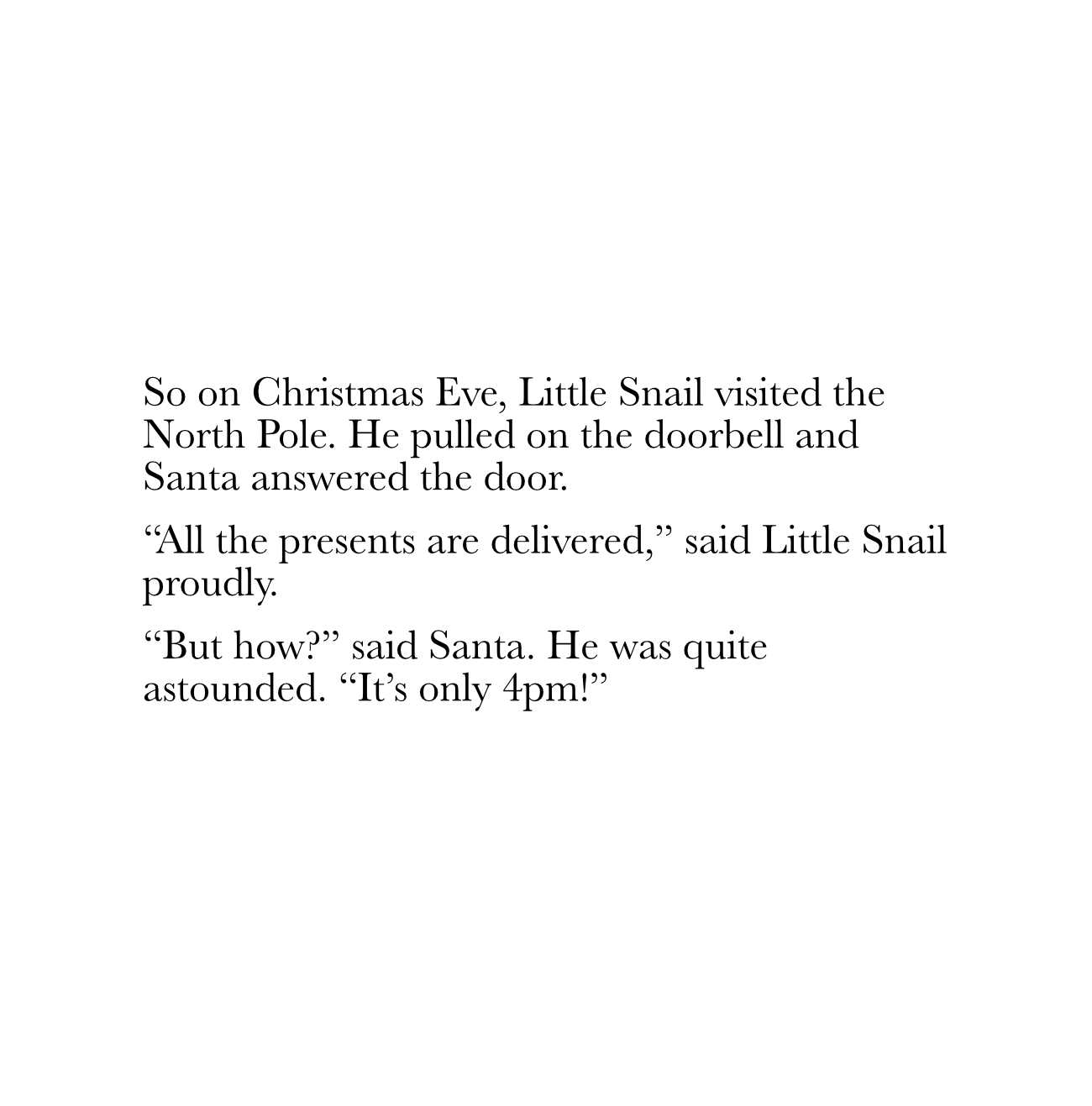 Bedtime stories Santa Snail by Jade Maitre free Christmas stories for kids page 35