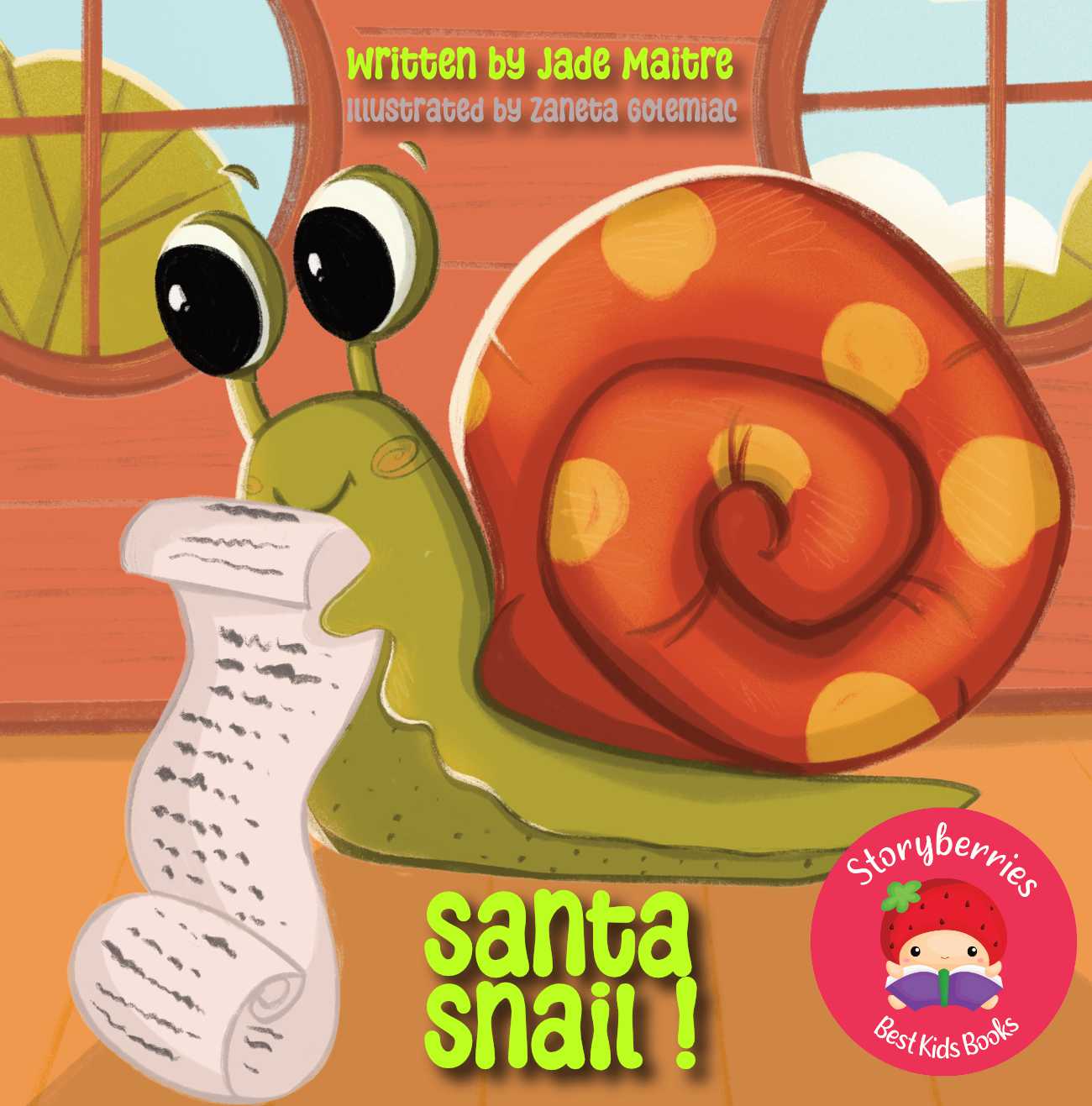 Bedtime stories Santa Snail by Jade Maitre free Christmas stories for kids cover