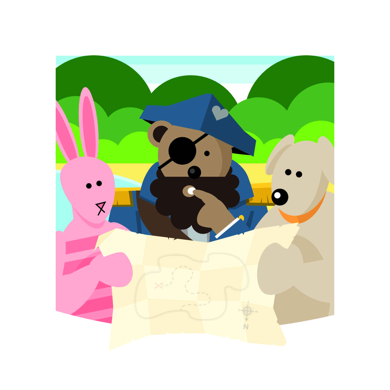 Bedtime stories Teddy Bear Pirate free kids books online page 15