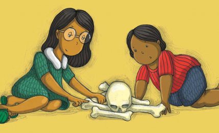 bedtime stories The Bone Puzzle short stories for kids header illustration