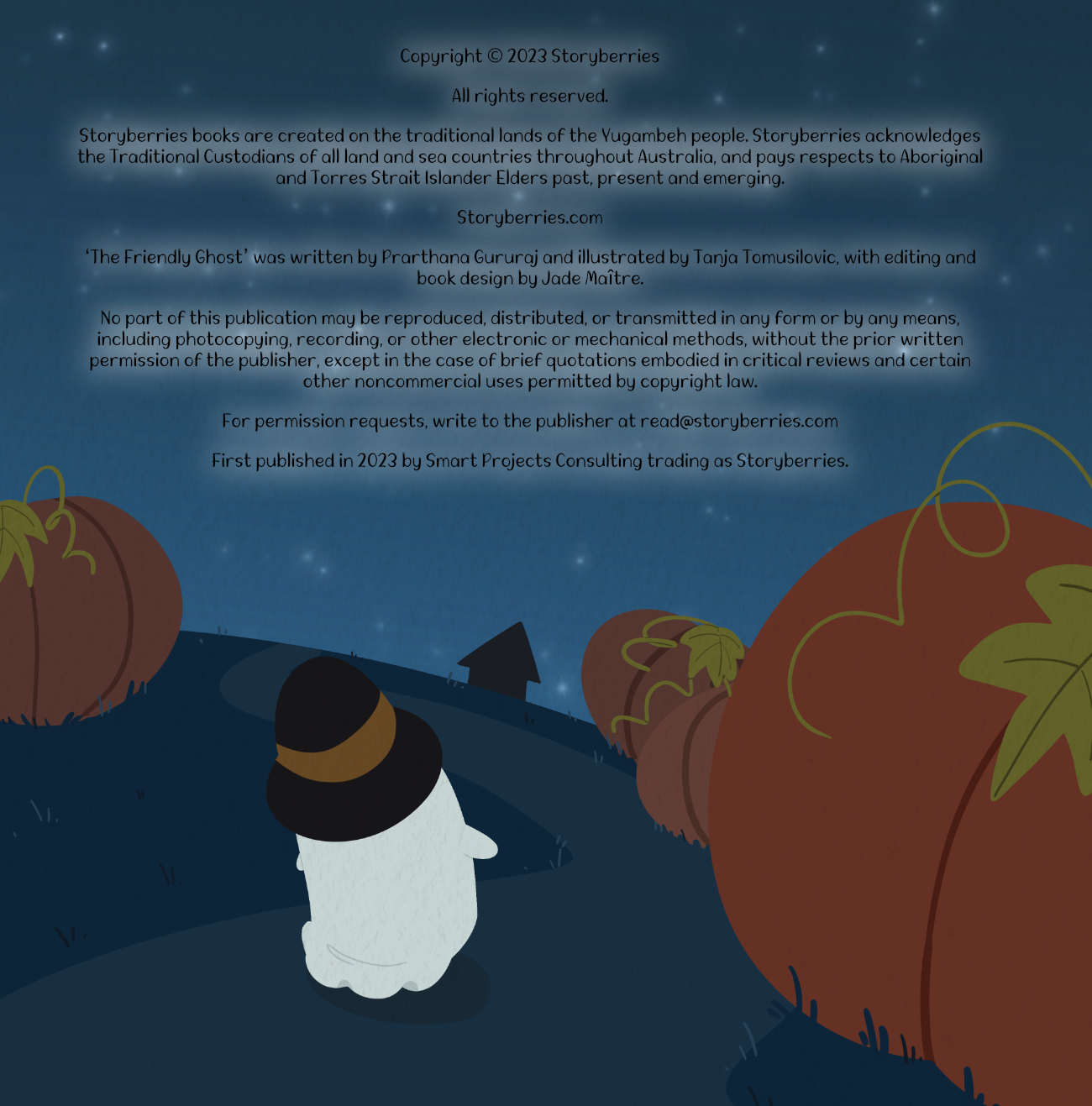 Bedtime-stories-The Friendly Ghost short Halloween stories for kids page 1