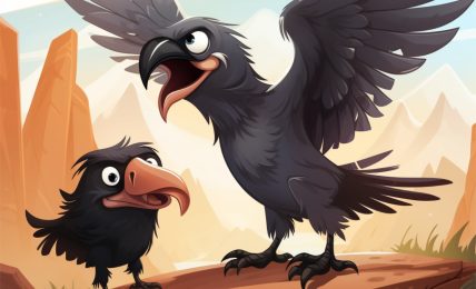 Bedtime stories The Raven Who Would Rival the Eagle fairy tales for kids