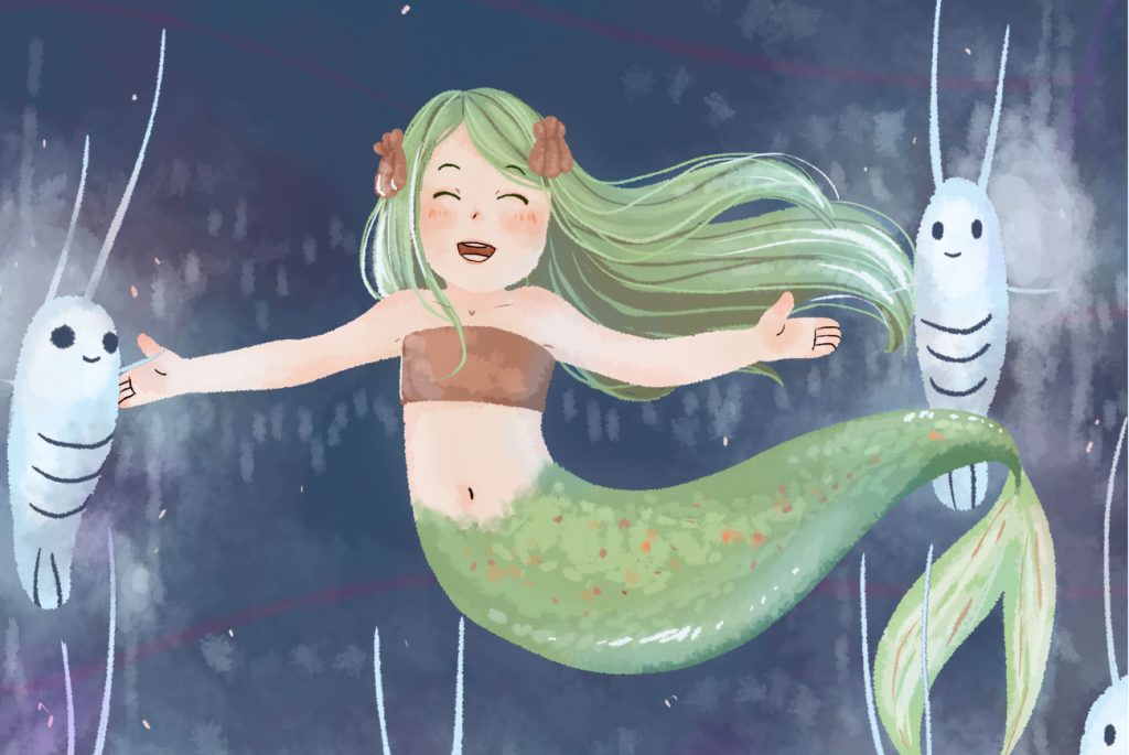 Bedtime stories Tiny Mermaid short stories for kids about environment header