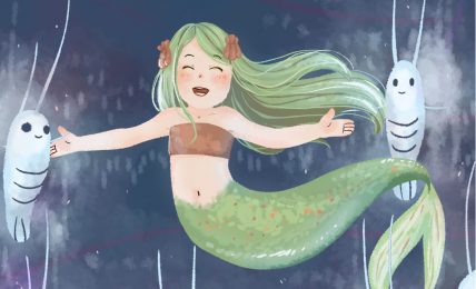 Bedtime stories Tiny Mermaid short stories for kids about environment header