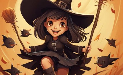 Bedtime stories Witch with a Heart Halloween poems for kids header