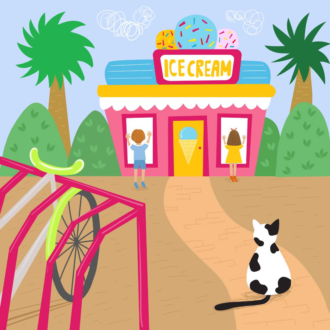 Free learn to read books A Nice Ice Cream phonics books online page 6