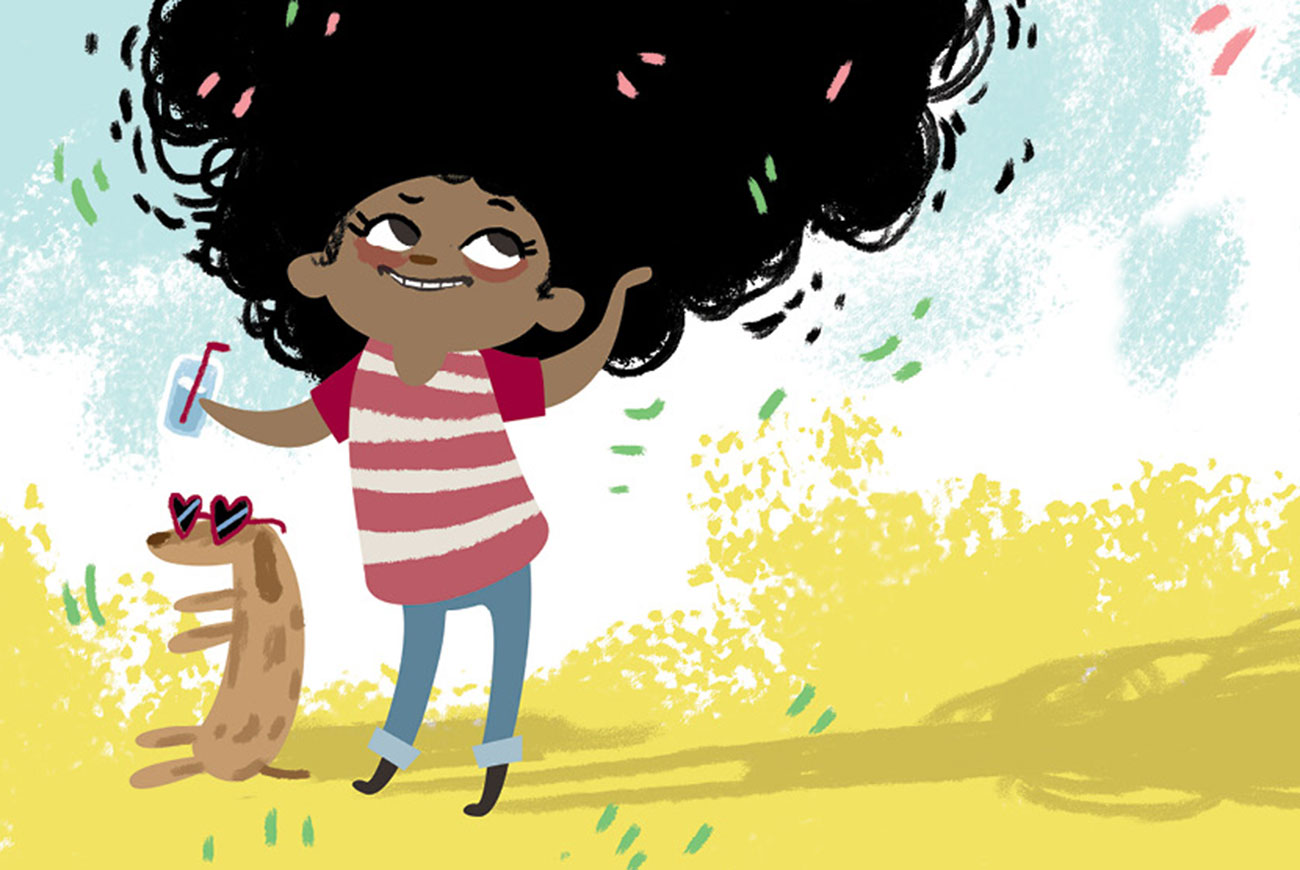 My Special hair free kids picture book -header illustration