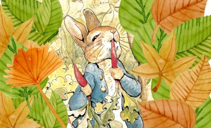 Illustration for Beatrix Potter's Peter Rabbit bedtime story for children