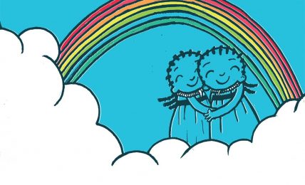 The Rainbow Cloud free childrens picture book header illustration