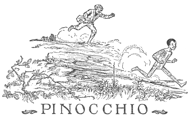 Bedtime Stories Pinocchio the Original Storybook illustration of running puppet